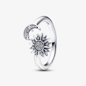 (Bild für) Pandora Sonne und Mond Sterlingsilber Offener Ring - 192845C01