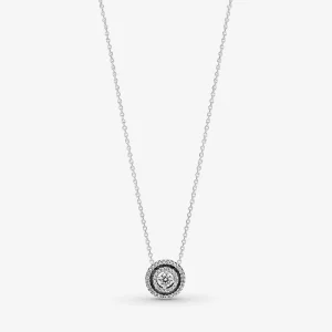 (Bild für) Pandora Sparkling Double Halo Collier Halskette - 399414C01-45