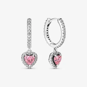 (Bild für) Pandora Sparkling Halo Heart Ohrringe - 291445C01