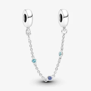 (Bild für) Pandora Triple Blue Stone Sicherheitskette - 791688C01
