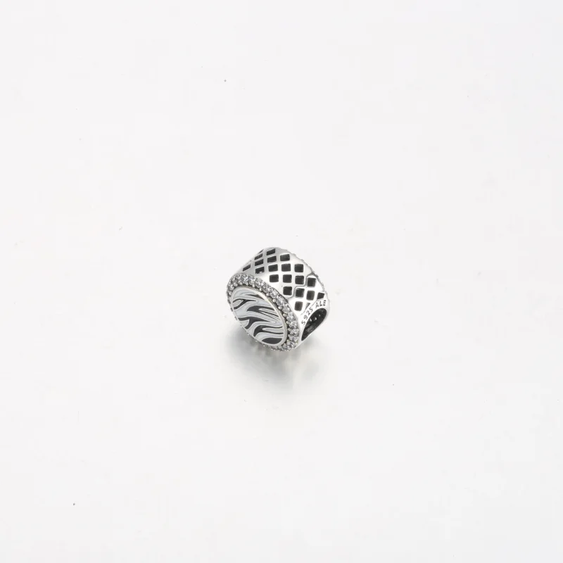 (Bild für) Pandora Zebra-Print Sterlingsilber-Anhänger - 792016CZ_E025 - Ansicht 4