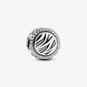 (Bild für) Pandora Zebra-Print Sterlingsilber-Anhänger - 792016CZ_E025