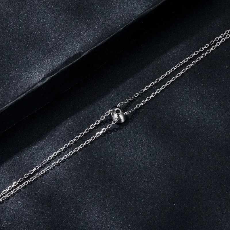 (Bild für) PANDORA-Stil 1 Ct Doppelschicht Moissanit-Armband (mit Zertifikat) - MSB012 - Ansicht 4