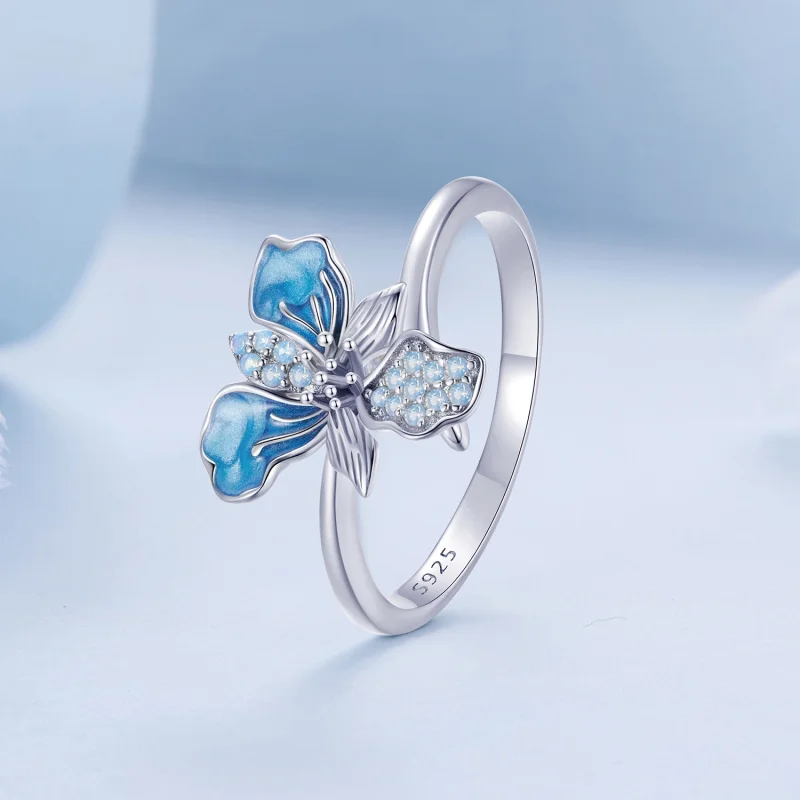 (Bild für) PANDORA Stil Blaue Iris Offener Ring - BSR509-E - Ansicht 2