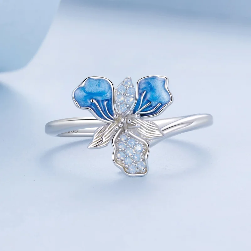 (Bild für) PANDORA Stil Blaue Iris Offener Ring - BSR509-E - Ansicht 3