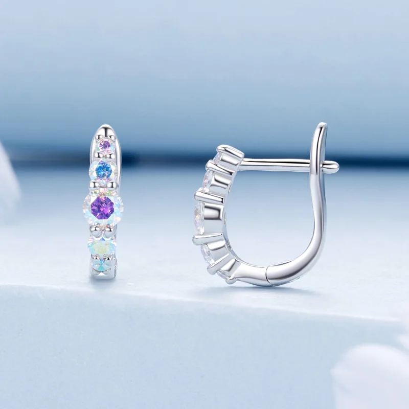 (Bild für) PANDORA-Stil Bunte Ohrringe - BSE960 - Ansicht 2