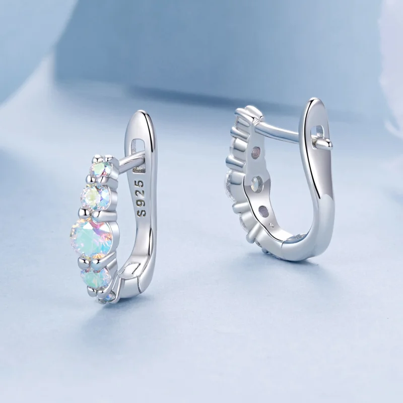 (Bild für) PANDORA-Stil Bunte Ohrringe - BSE960 - Ansicht 3