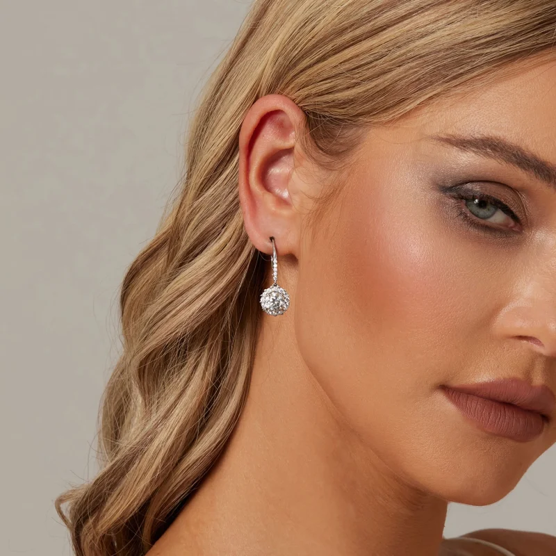 (Bild für) PANDORA-Stil funkelnde 1Ct Moissanit Ohrringe (Zwei Zertifikate) - MSE046 - Ansicht 6