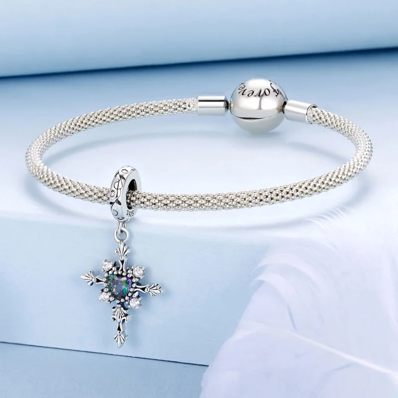 (Bild für) PANDORA-Stil Kreuz-Anhänger - BSC970 - Ansicht 3