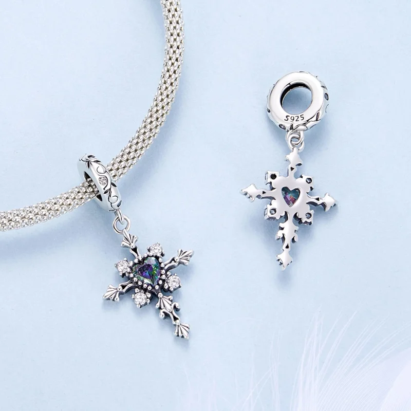 (Bild für) PANDORA-Stil Kreuz-Anhänger - BSC970 - Ansicht 4