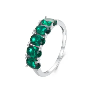 (Bild für) PANDORA-Stil Luxuriöser Grüner Zirkonium Ring - BSR522