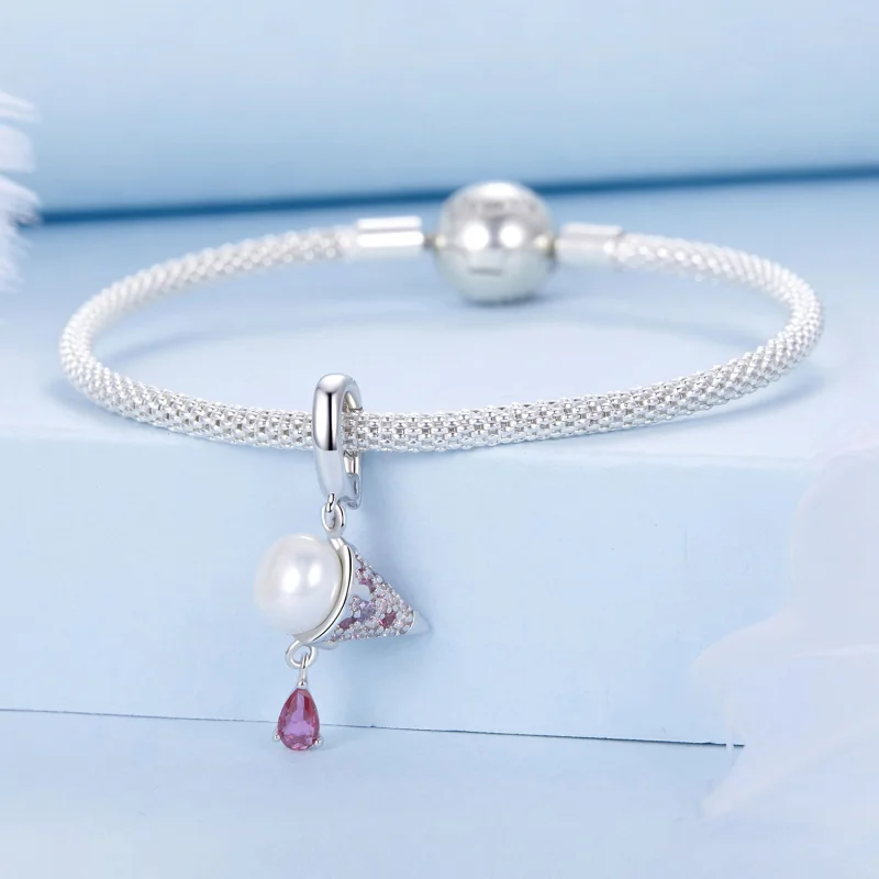 (Bild für) PANDORA-Stil Natürlicher Perlen-Eis-Anhänger - BSC962 - Ansicht 3