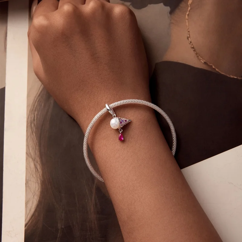 (Bild für) PANDORA-Stil Natürlicher Perlen-Eis-Anhänger - BSC962 - Ansicht 5