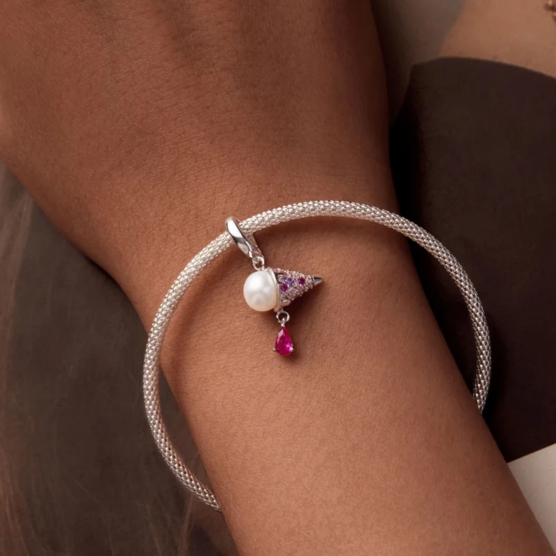 (Bild für) PANDORA-Stil Natürlicher Perlen-Eis-Anhänger - BSC962 - Ansicht 6