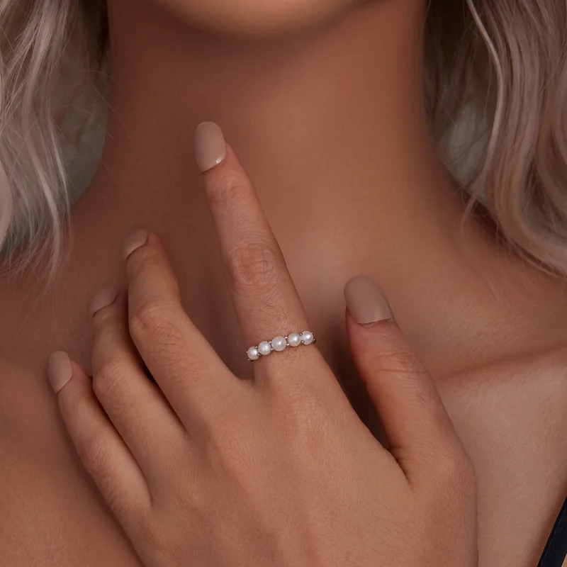 (Bild für) PANDORA-Stil Naturperlenring - BSR510 - Ansicht 5