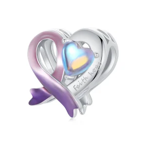 (Bild für) PANDORA-Stil Pink Ribbon Charm - SCC2685