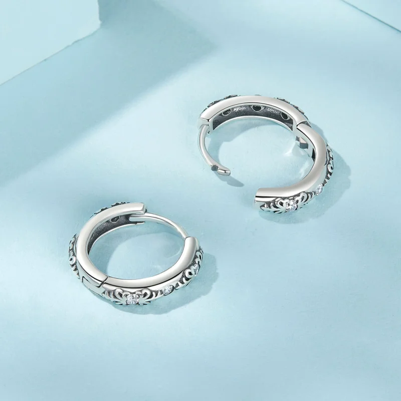 (Bild für) PANDORA-Stil Retro-Muster Ohrringe - SCE1701 - Ansicht 4