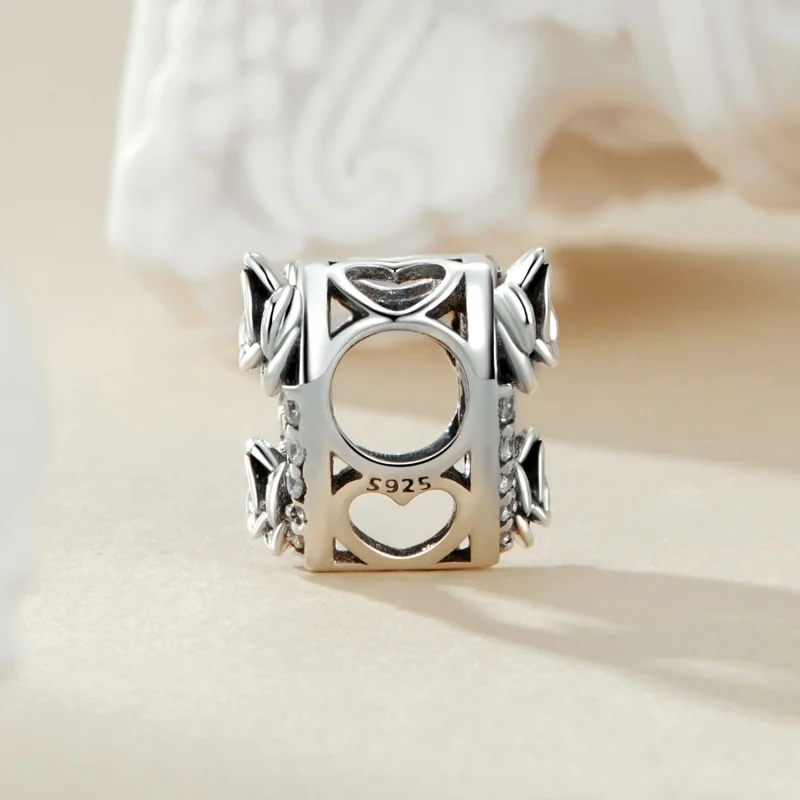 (Bild für) PANDORA Stil Romantischer Heiratsantrag Gedenkcharm - SCC2702 - Ansicht 3