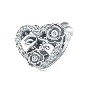 (Bild für) PANDORA Stil Romantischer Heiratsantrag Gedenkcharm - SCC2702