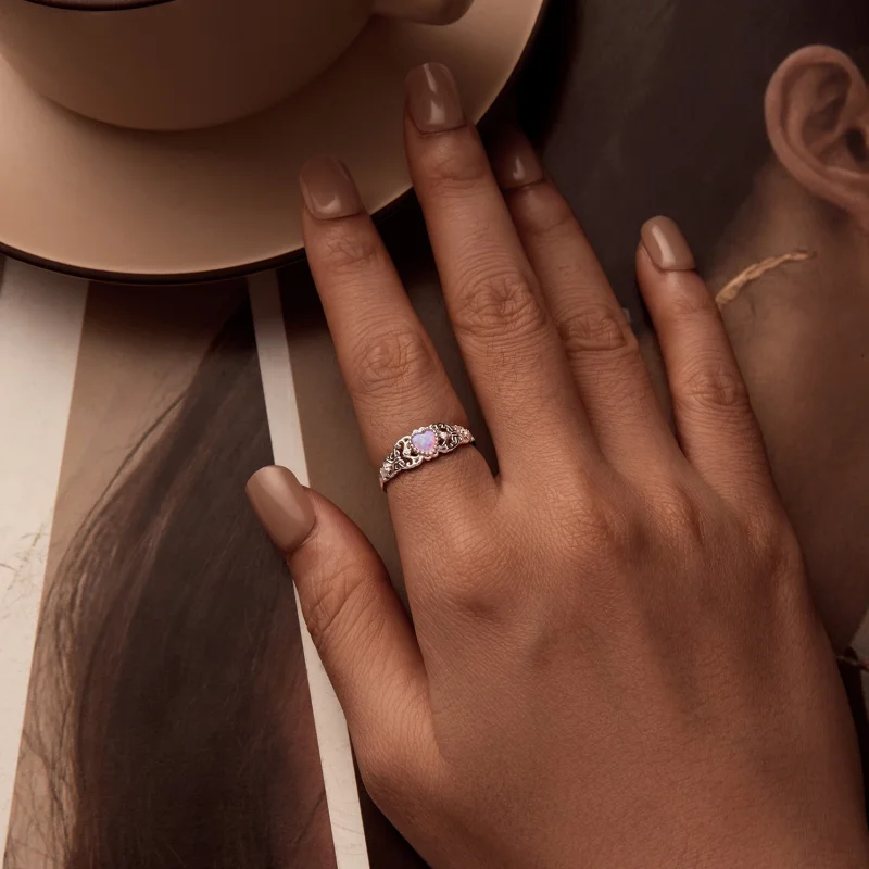 (Bild für) PANDORA Stil Rosa Opal Ring - BSR512 - Ansicht 6
