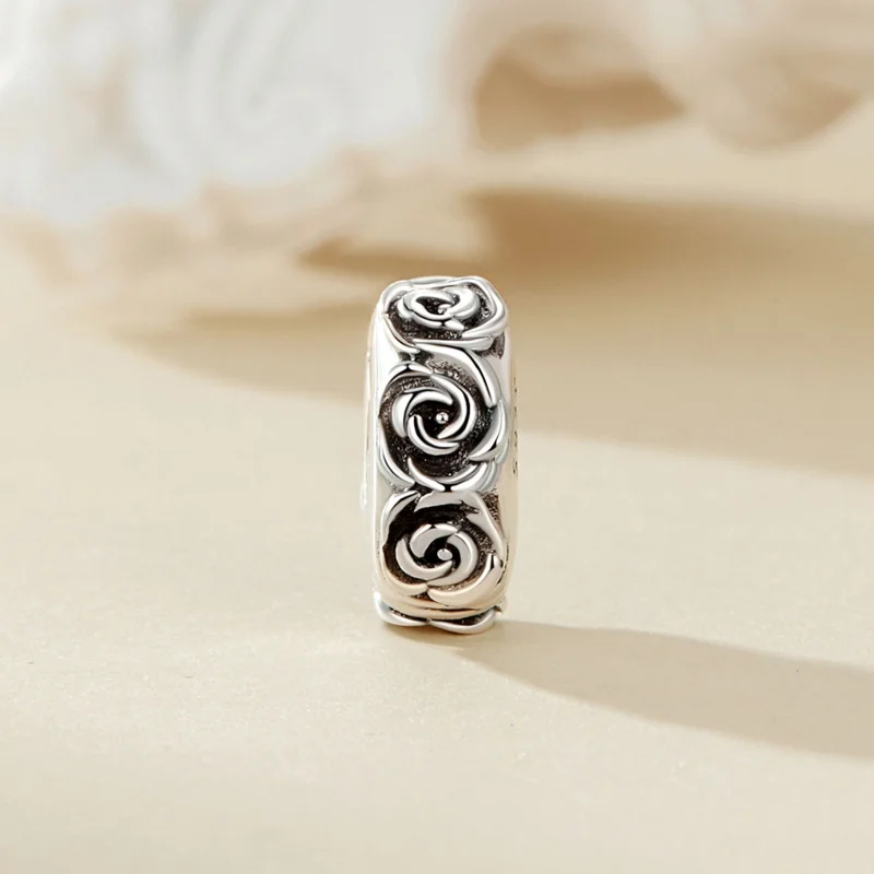 (Bild für) PANDORA-Stil Rosen-Positionsverschluss-Anhänger - SCC2706 - Ansicht 2
