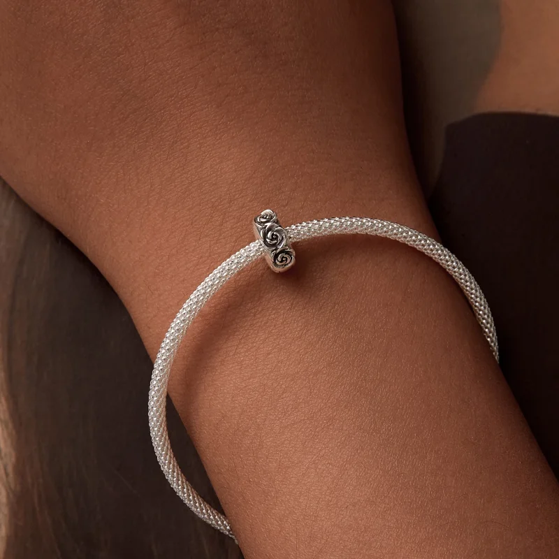 (Bild für) PANDORA-Stil Rosen-Positionsverschluss-Anhänger - SCC2706 - Ansicht 7