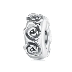 (Bild für) PANDORA-Stil Rosen-Positionsverschluss-Anhänger - SCC2706