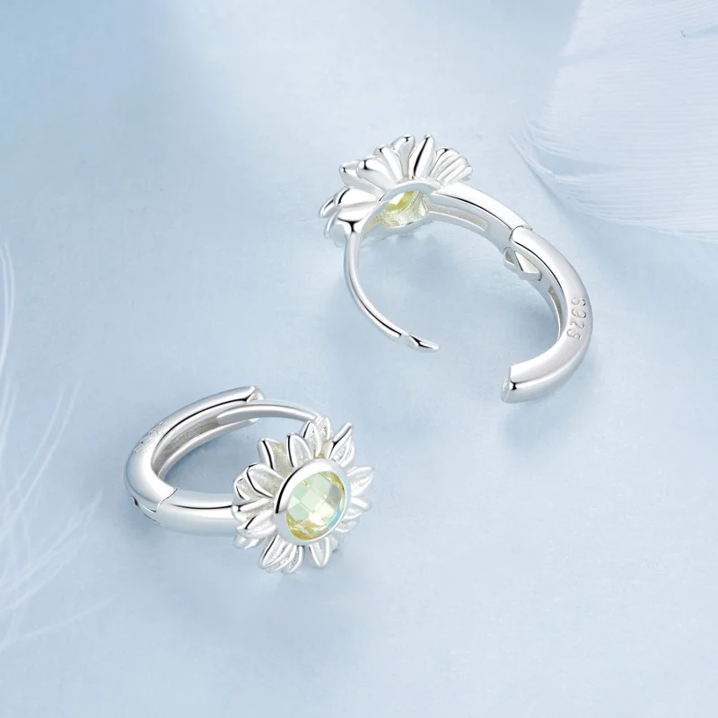 (Bild für) PANDORA-Stil Sonnenblumen Ohrringe - BSE966 - Ansicht 4