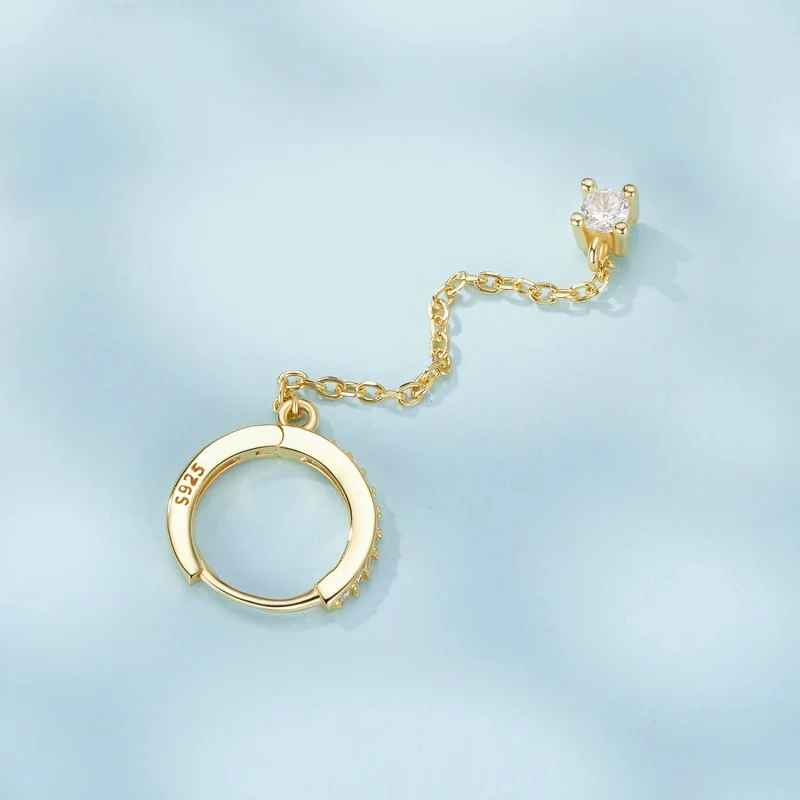 (Bild für) PANDORA-Stil vergoldete exquisites Ohrringe - SCE1678-B - Ansicht 4