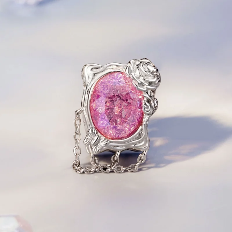 (Bild für) PANDORA-Stil Verwelkte Ölgemälde-Rosen-Anhänger - SCC2698 - Ansicht 2