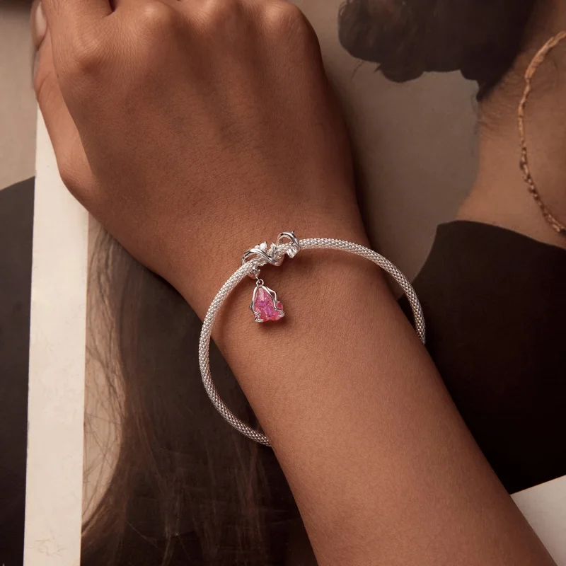 (Bild für) PANDORA Stil Verwelkte Rose Anhänger - SCC2697 - Ansicht 5