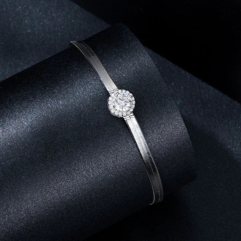 (Bild für) PANDORA Style 0,5 Ct Moissanit Schlangenwirbel Armband (Mit Zertifikat) - MSB011 - Ansicht 2