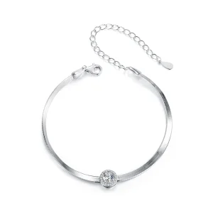(Bild für) PANDORA Style 0,5 Ct Moissanit Schlangenwirbel Armband (Mit Zertifikat) - MSB011
