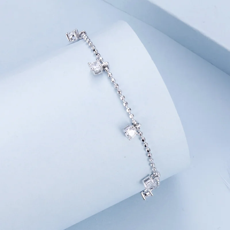 (Bild für) PANDORA Style Feines Funkelndes Zirkon Armband - BSB156 - Ansicht 2