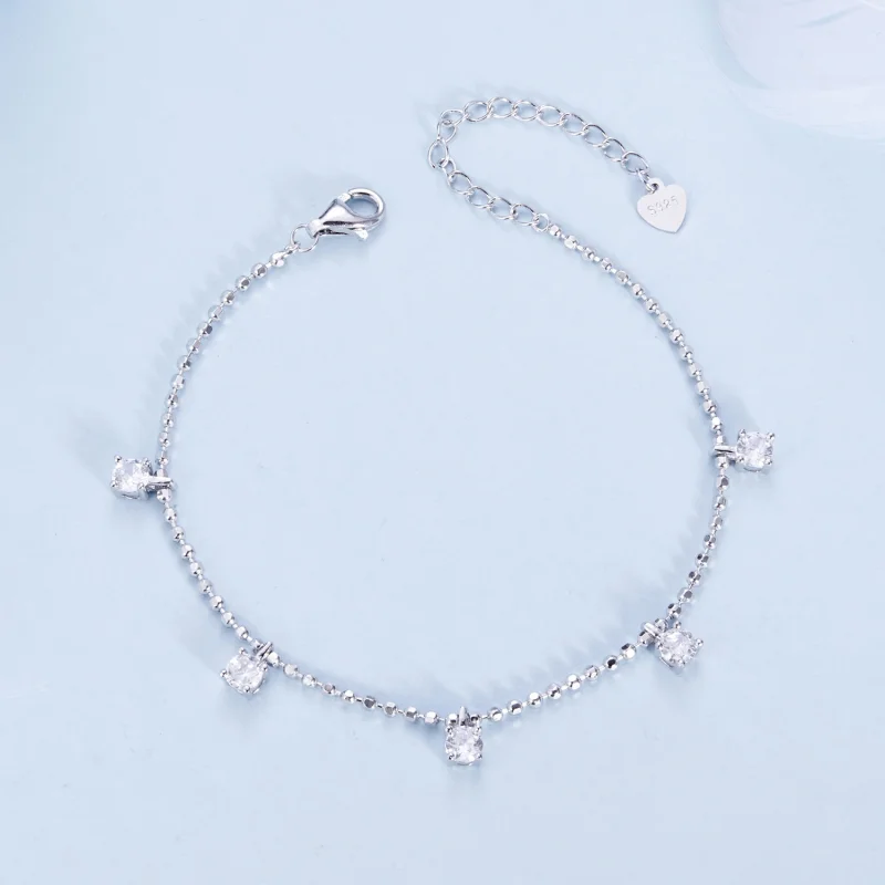 (Bild für) PANDORA Style Feines Funkelndes Zirkon Armband - BSB156 - Ansicht 4