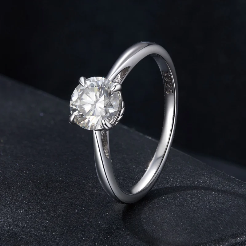 (Bild für) PANDORA Style Funkelnder 1Ct Moissanit Ring (Ein Zertifikat) - MSR044 - Ansicht 2
