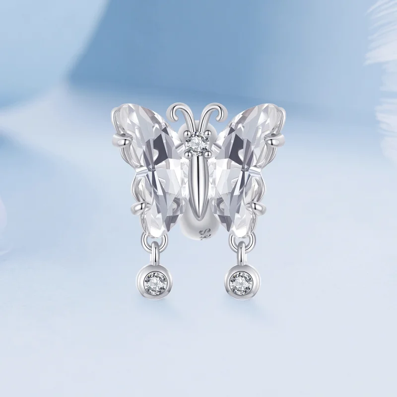 (Bild für) PANDORA Style Funkelnder Schmetterling Charm - BSC965 - Ansicht 2