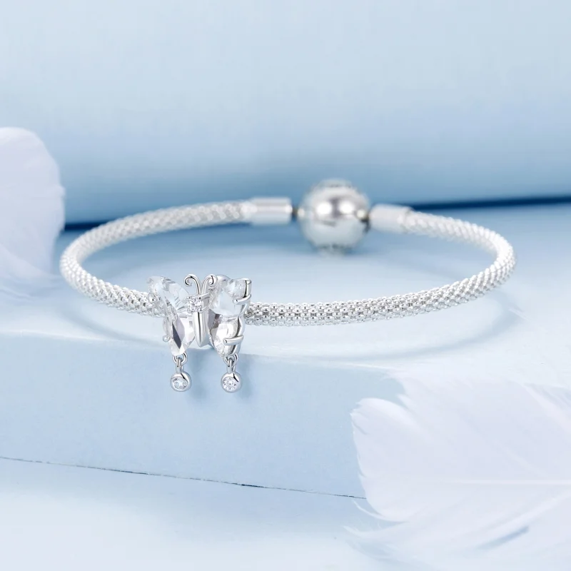 (Bild für) PANDORA Style Funkelnder Schmetterling Charm - BSC965 - Ansicht 3