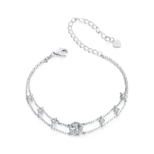 (Bild für) PANDORA Style Funkelndes Doppel-Moissanit-Armband (Eine Zertifizierung) - MSB013