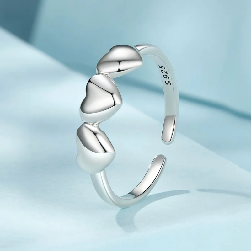 (Bild für) PANDORA Style Herzförmiger Offener Ring - SCR1001-E - Ansicht 2