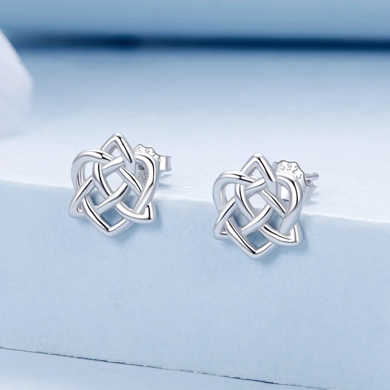 (Bild für) PANDORA Style Keltischer Knoten Ohrringe - BSE958 - Ansicht 2