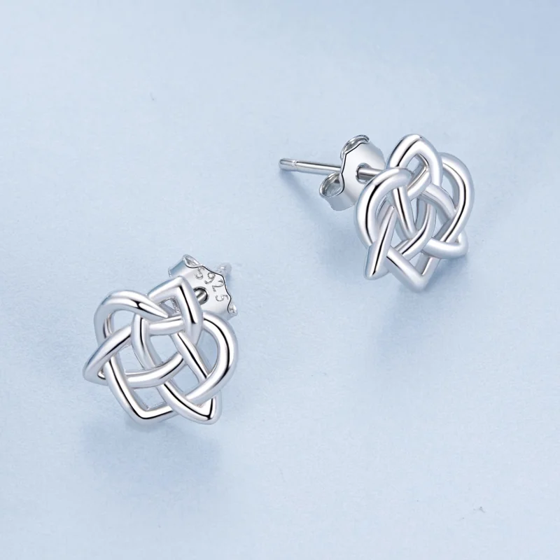 (Bild für) PANDORA Style Keltischer Knoten Ohrringe - BSE958 - Ansicht 3