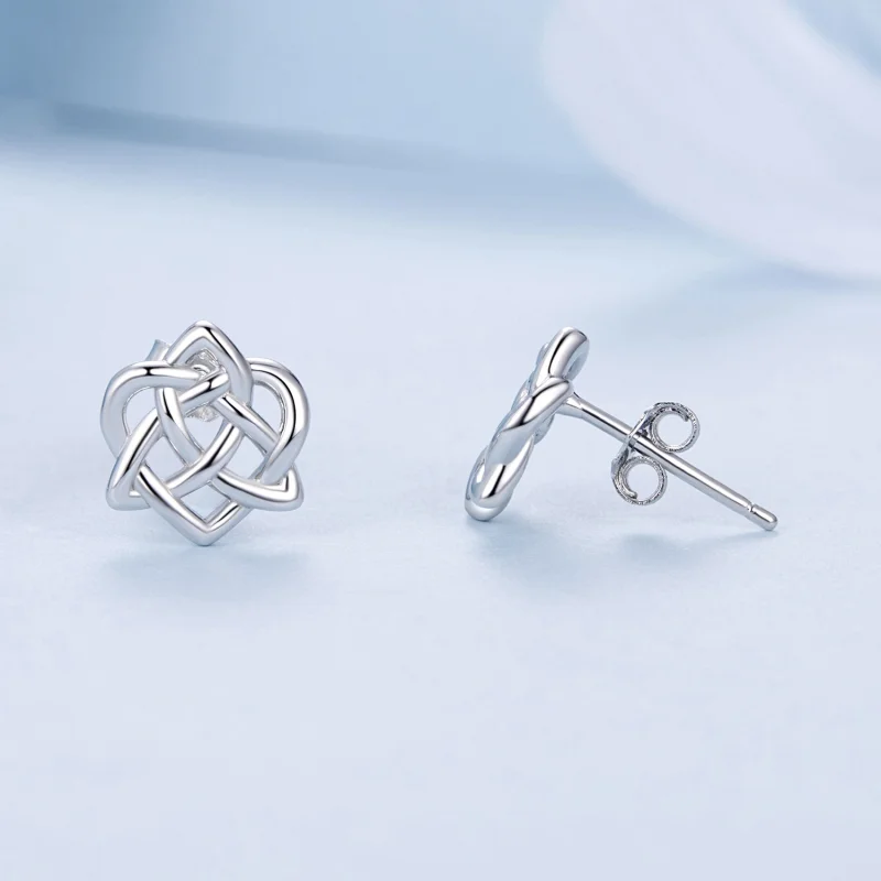 (Bild für) PANDORA Style Keltischer Knoten Ohrringe - BSE958 - Ansicht 4