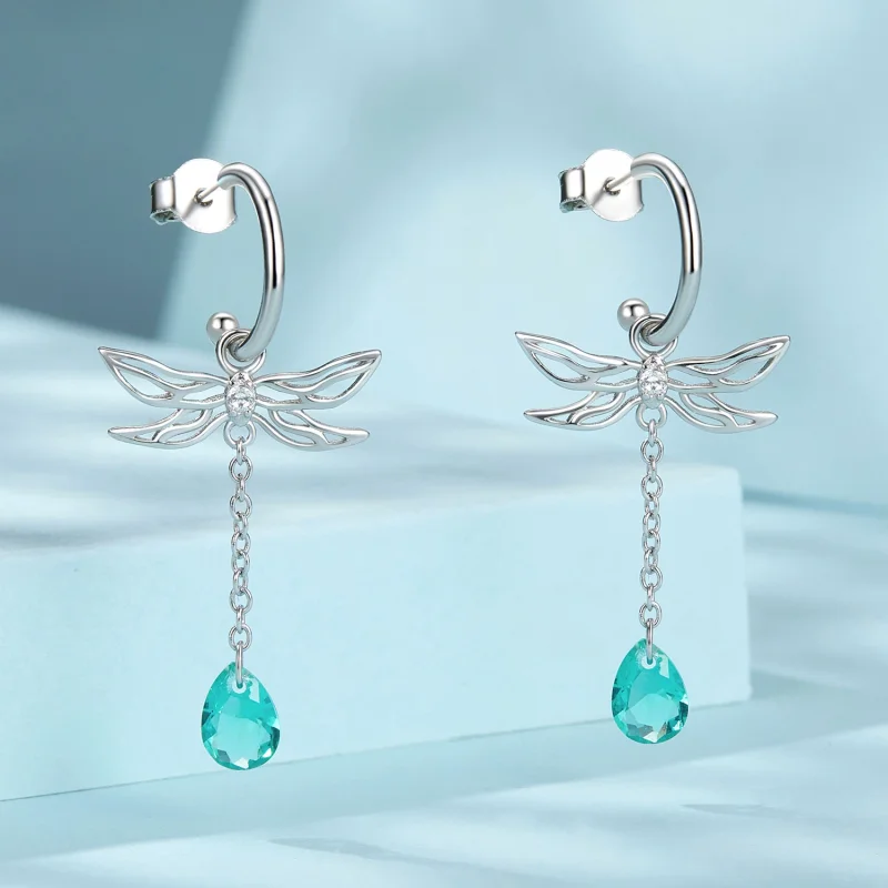 (Bild für) PANDORA Style Libellen Quaste Stecker Ohrringe - SCE1699 - Ansicht 2
