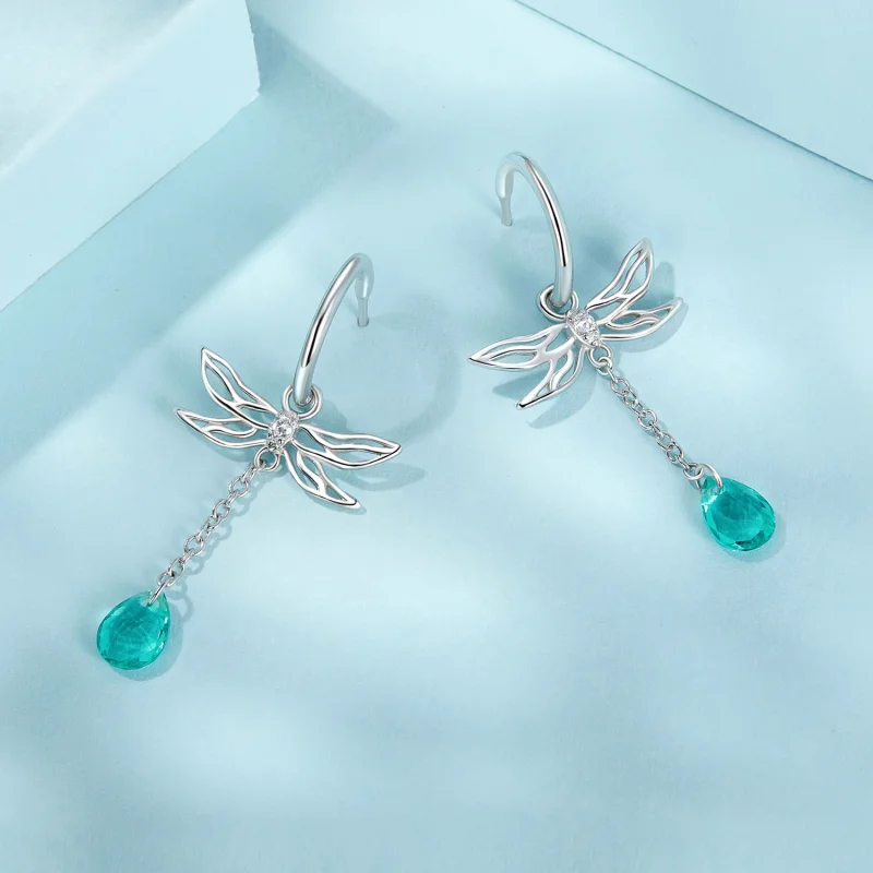 (Bild für) PANDORA Style Libellen Quaste Stecker Ohrringe - SCE1699 - Ansicht 3