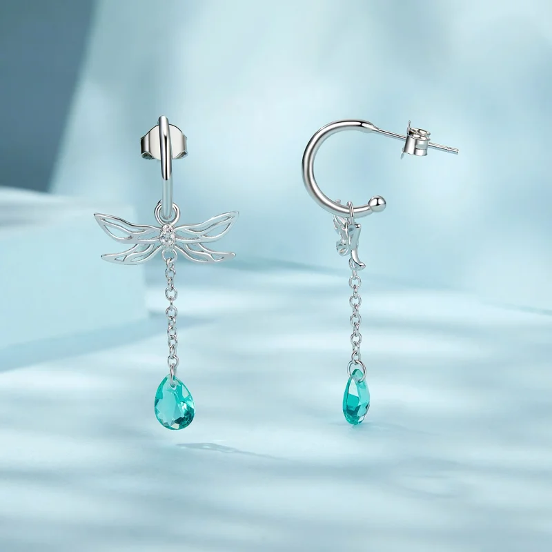 (Bild für) PANDORA Style Libellen Quaste Stecker Ohrringe - SCE1699 - Ansicht 4