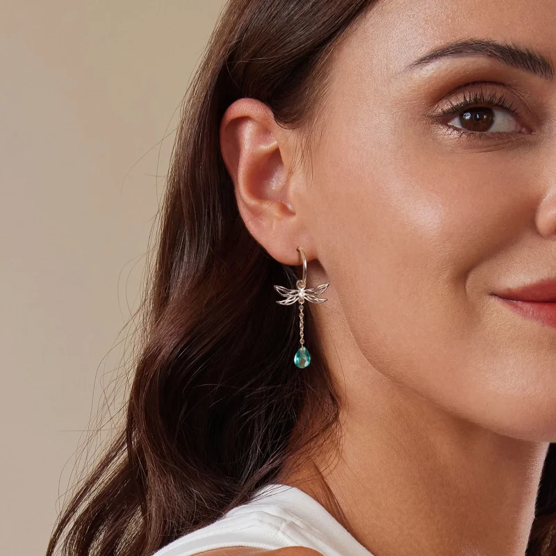 (Bild für) PANDORA Style Libellen Quaste Stecker Ohrringe - SCE1699 - Ansicht 6