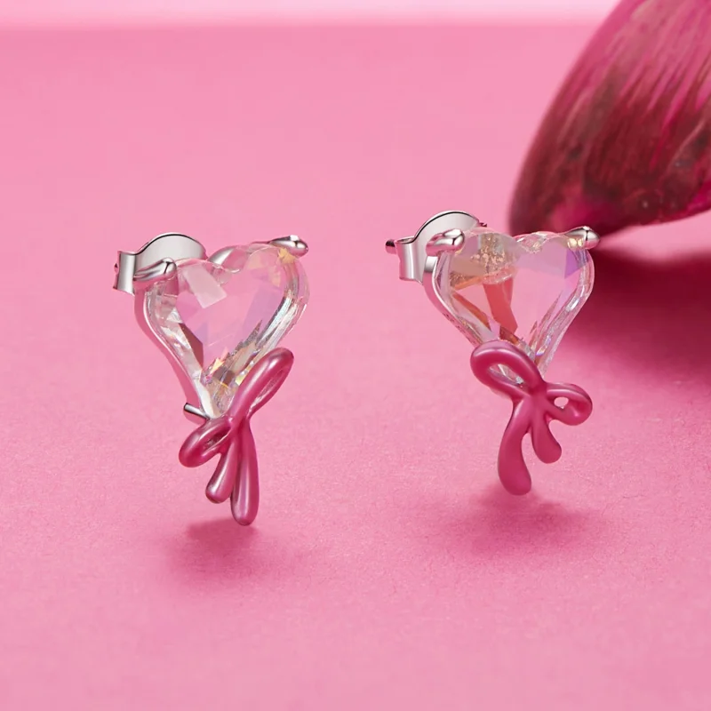 (Bild für) PANDORA Style Love Bow Ohrringe - SCE1696 - Ansicht 2