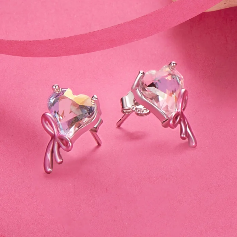 (Bild für) PANDORA Style Love Bow Ohrringe - SCE1696 - Ansicht 3