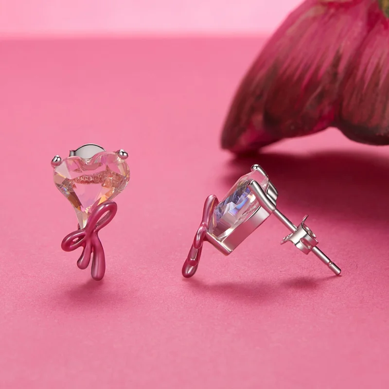 (Bild für) PANDORA Style Love Bow Ohrringe - SCE1696 - Ansicht 4